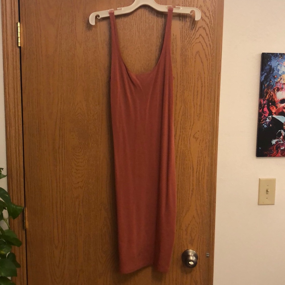 Orange/salmon body con dress - Picture 1 of 1